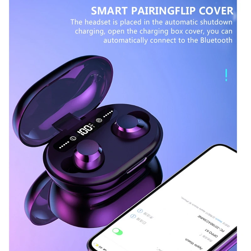Контакт Bluetooth 5,0 наушники TWS беспроводные наушники водонепроницаемые стерео спортивные наушники 3500 мАч зарядная коробка