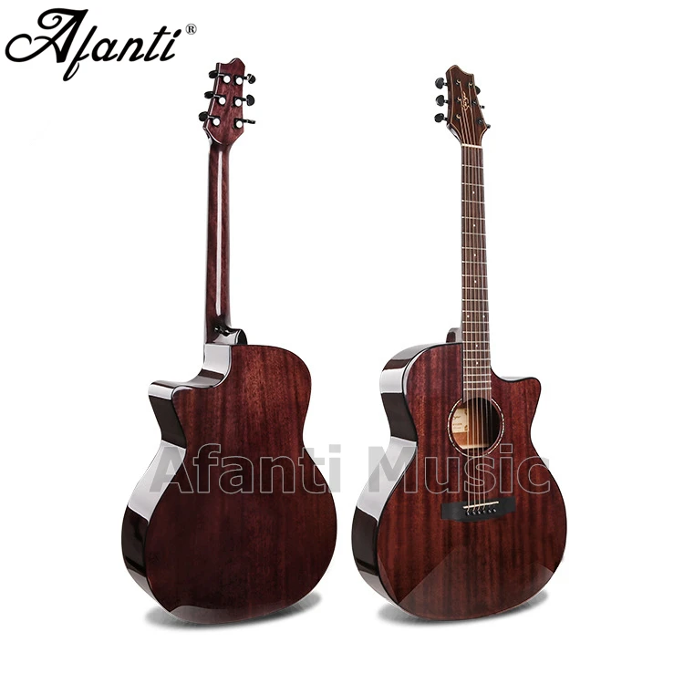 Afanti Music 40.5 inch Solid Mahogany top / Mahogany Back & Sides