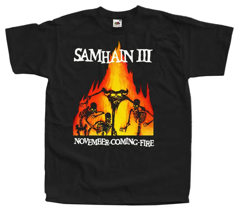 SAMHAIN III November Coming Fire облегающая футболка черный 100% хлопок размеры для мужчин и женщин унисекс модная футболка Бесплатная доставка