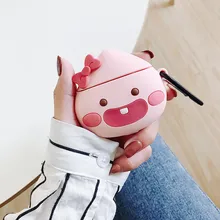 Чехол для наушников Airpods 2 чехол силиконовый милый цвет медведь Обложка Микки для Apple Air pods чехол для наушников кольцо ремешок