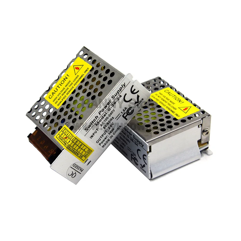 DC блок питания 24v 1.5A 36W Светодиодный адаптер драйвера импульсный источник питания s трансформаторы 100-240V ac-dc SMPS для полосы света CCTV