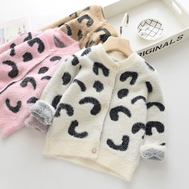 

BOY'S Mink Cashmere Coat Sweater Western Style 2019 Autumn And Winter New Style CHILDREN'S Sweater Baby Sweater Cardigan Fashion
