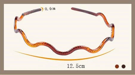 Новейшие 4 мм повязки для волос для женщин Простые PC Пластиковые узкие волнистые обручи для волос для девушек модные выразительные шпильки аксессуары для головных уборов