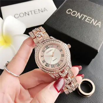 

2164H Luxury Full Diamond Men's Watch Bracelet AliExpress Explosion Model Factory Direct Approval