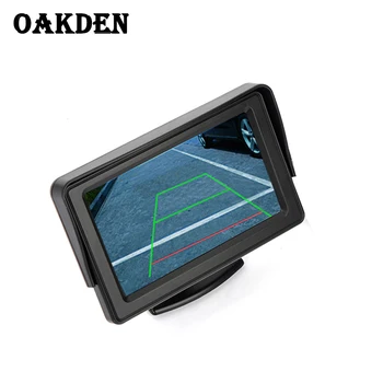 

4.3" TFT Color LCD 4.3 Inch Car in dash Monitor Reverse Rearview reversing backup display For Camera DVD VCR DC12V 2 Video Input