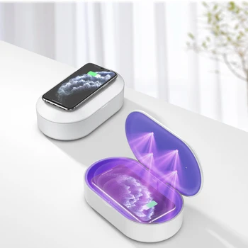 

UV Phone Sterilizer Box Smartphone Sanitizer Cleaner UV Disinfection Box Mask Toothbrush Disinfector Wireless Phone Charger