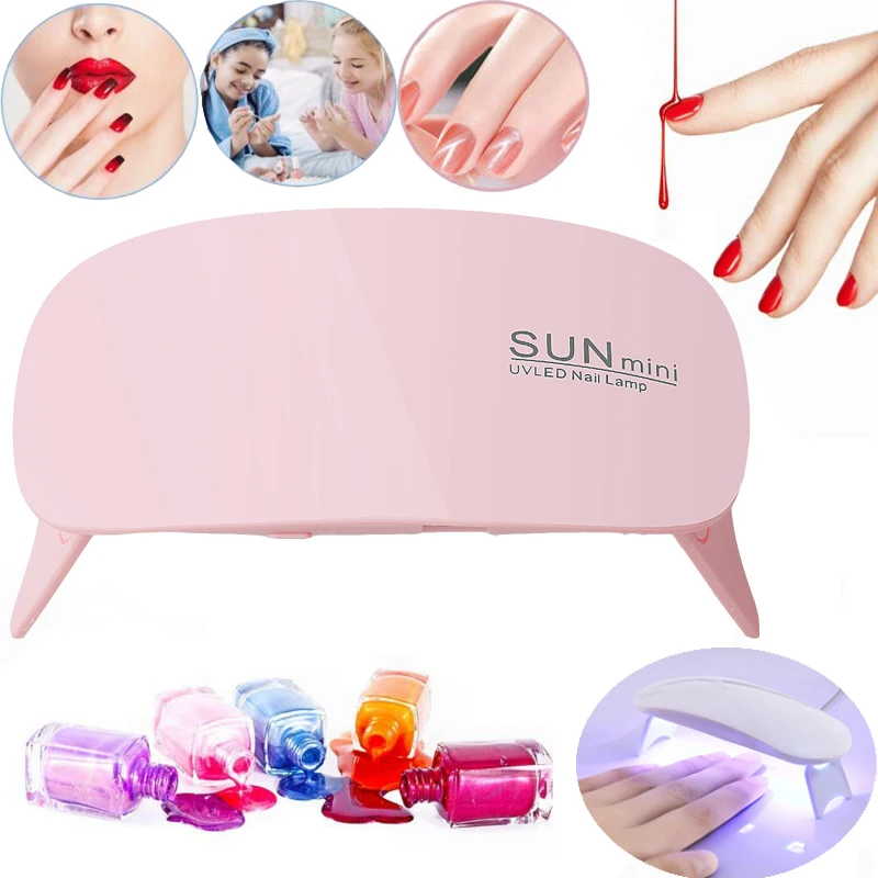 

Mini Portable UV LED Light 6W with USB Charger 30s 60s 30s 60s 60s Nail Timer Dryer Nail Polish Nail Light