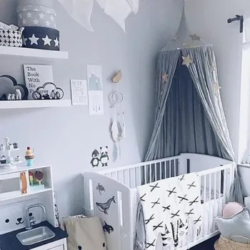 

Baby Wigwam Children's Tent For Kids Bed Curtain Toy Round Dome Tent Princess Crib Mosquito Netting Canopy Play House Room Decor