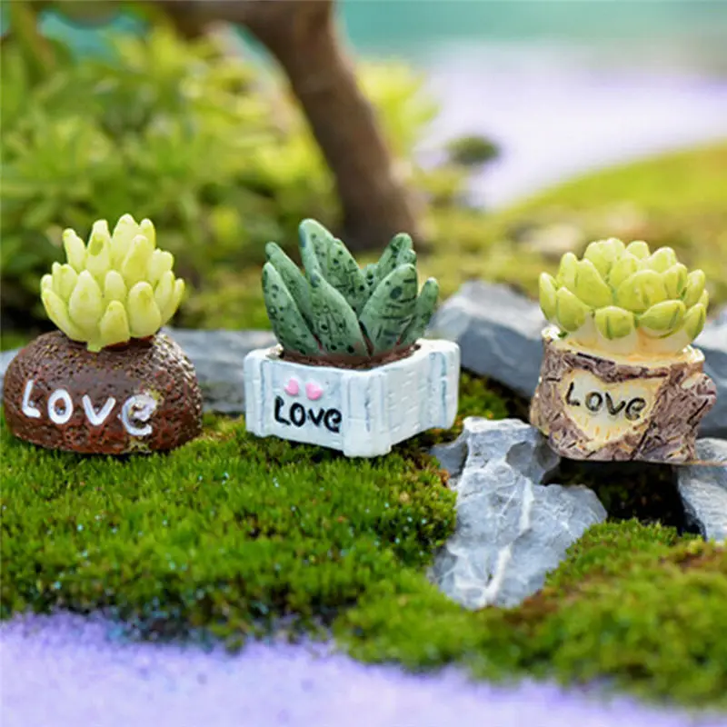 1PcLovePotPlantOrnamentCraftMossMicroLandscapeMixSizeFairy