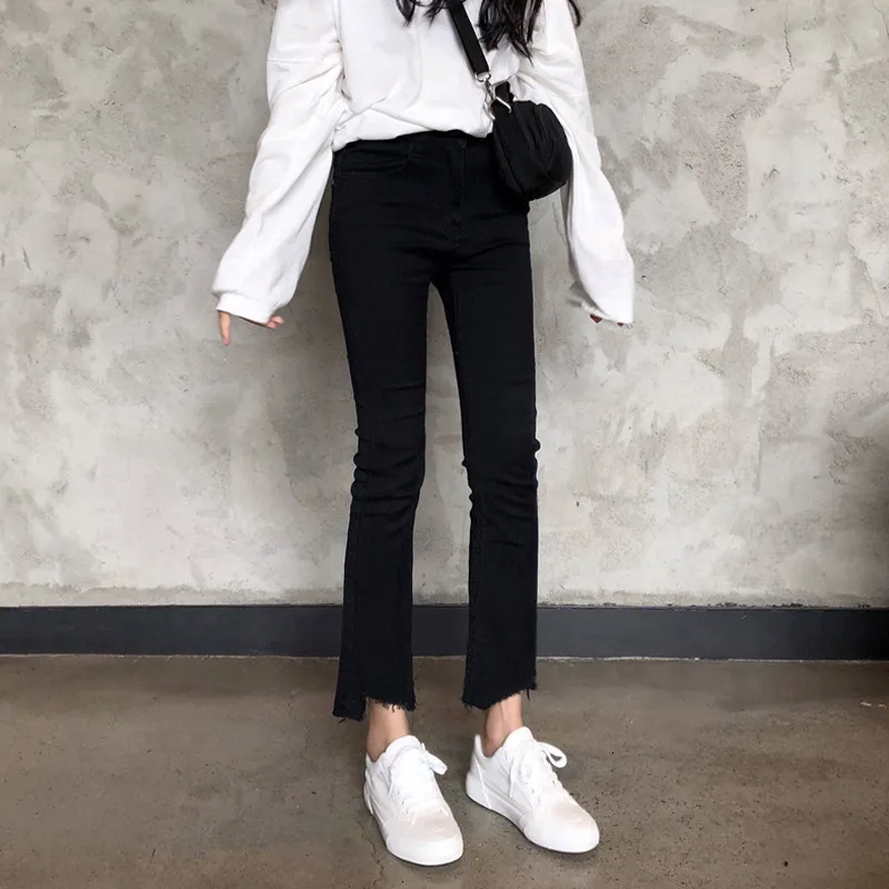 

Women Vintage High Waist Stretchy Skinny Flare Jeans Plus Size Ladies Casual Washed Denim Trousers Vaqueros Mujer