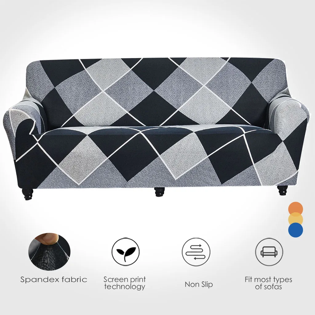Эластичный чехол для дивана с принтом con1/2/3/4 seater | Дом и сад
