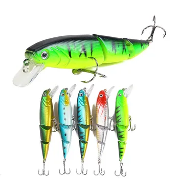 

1PC 15G Multi Section Sea Bass Hard Fishing Lure 3D Fish Eyes Fake Artificial Bait For Fishing Carp Floating Tackle Accessories