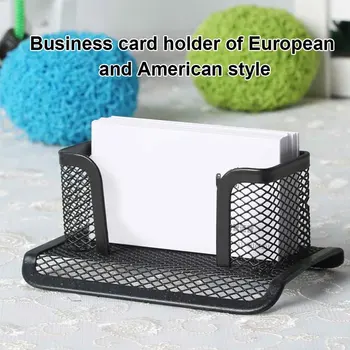 

Mesh Support Single Layer Free Standing Study Business Card Holder Stationery Office Metal Bracket Geometric Stand Modern Solid