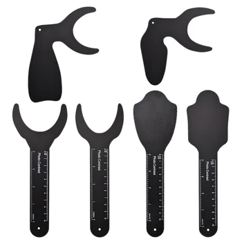 

6Pcs Orthodontic Black Background Photo Ie Contrast Plate Oral Cheeks with Tick Mark Accelerating Heating Of Dentist Tools