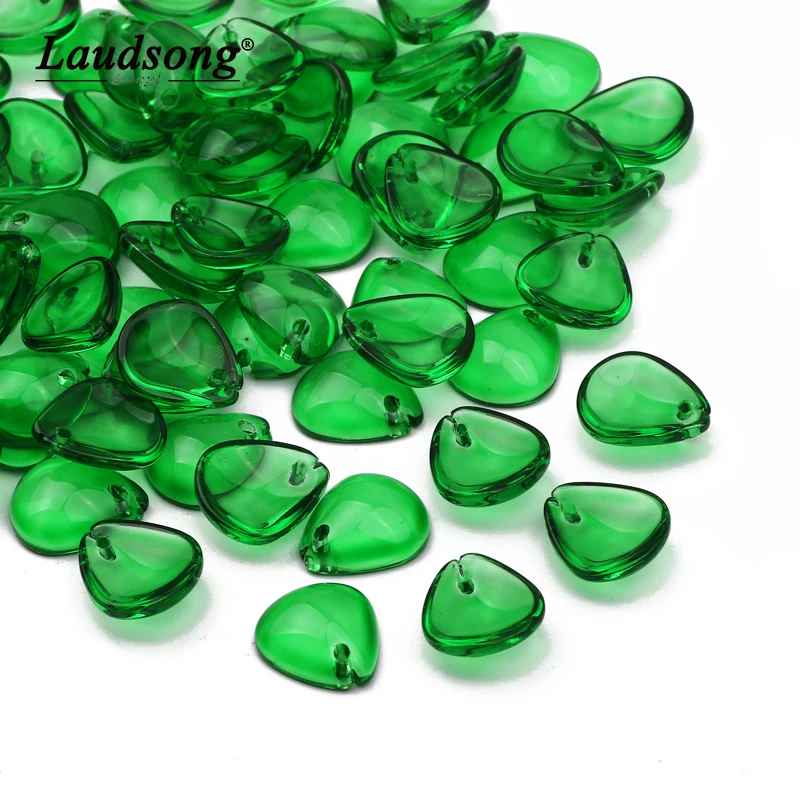 KitBeads 100pcs Random Monstera Leaf Beads Czech Glass Tree Leaf Beads  Colorful Transparent Leaf Beads for Jewelry Making Bracelets Necklace Bulk