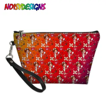 

NOISYDESIGNS Nurse Doctor Printing Makeup Bags With Multicolor Pattern Cute Cosmetics Pouchs For Travel Ladies Organizer Bolsa
