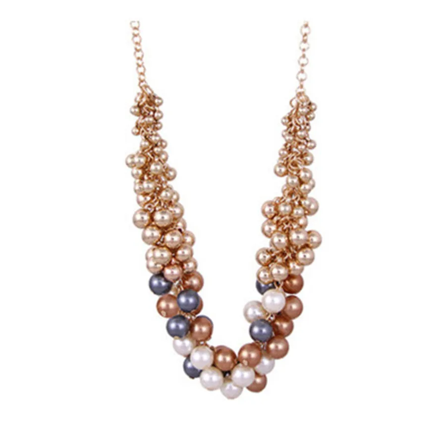 

Korean rose gold big pearl necklace large pendants for beauty