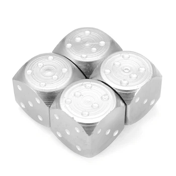 

4X Dice Shaped Car styling Tire Wheel Caps Tire Valve Cap Cover Universal For Mercedes /BMW /AUDI for VW /Ford /Honda /Toyota