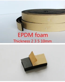 

10M Self Adhesive Square Doors and Windows EPDM Foam Seal Strip Soundproofing Collision Avoidance Rubber Seal thickness 1 -5mm