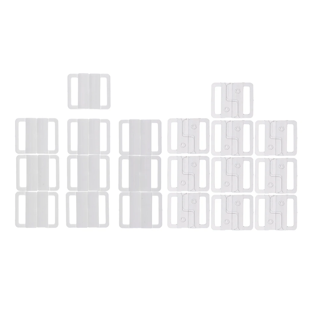 10 Sets Fashion Webbing Bra Buckles Plastic Bra Clip Strap Holders for Fixed Underwear