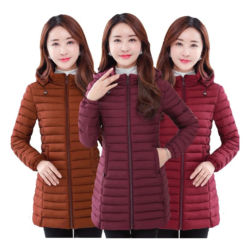 

Parkas Female Women Winter Coat Thickening Cotton Jacket Parkas for Women Winter Long Thick Warm Cotton Hooded Outwear Size 6XL