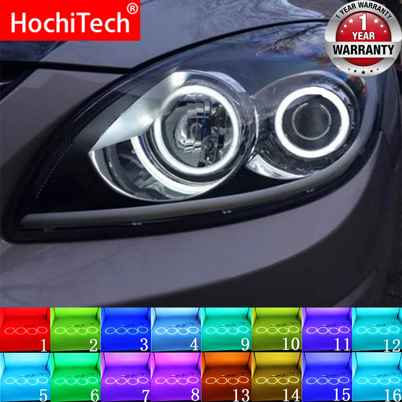 Разноцветные светодиодсветодиодный RGB лампы для фар ангельские глазки гало