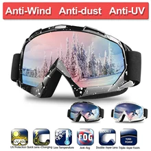 Лыжные очки Зимние виды спорта сноуборд очки с анти-туман УФ-защитой для мужчин женщин снегоход катание на лыжах катание маска D30