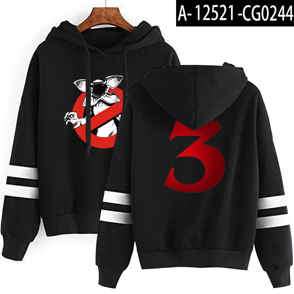 Stranger Things Fashion Printed Hoodies Women/Men Long Sleeve Hooded Sweatshirts Hot Sale Trendy Street Style Clothes - Цвет: Black