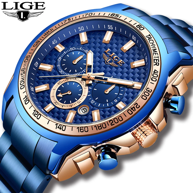 

2019 New Blue Big Dial Fashion Mens Watches Top Brand Luxury Quartz Clock Male Military Waterproof Sprot Watch Relogio Masculino