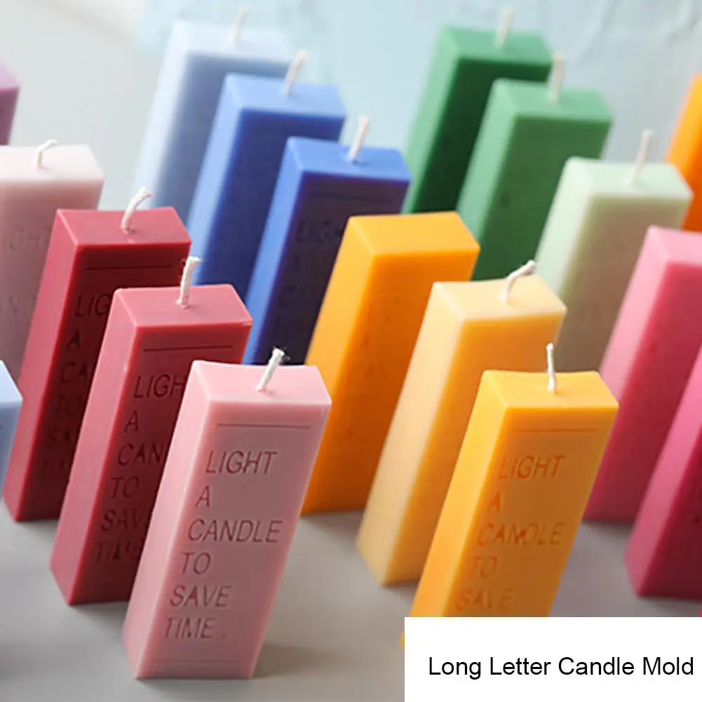 

INS Popular Style Rectangle Letter Candle Mold DIY Cake Aromatherapy Candle Mold Reusable