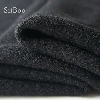 

Free shipping American style black wool fabric for winter coat thick woolen fabric tissue tela tejido for sewing SP051
