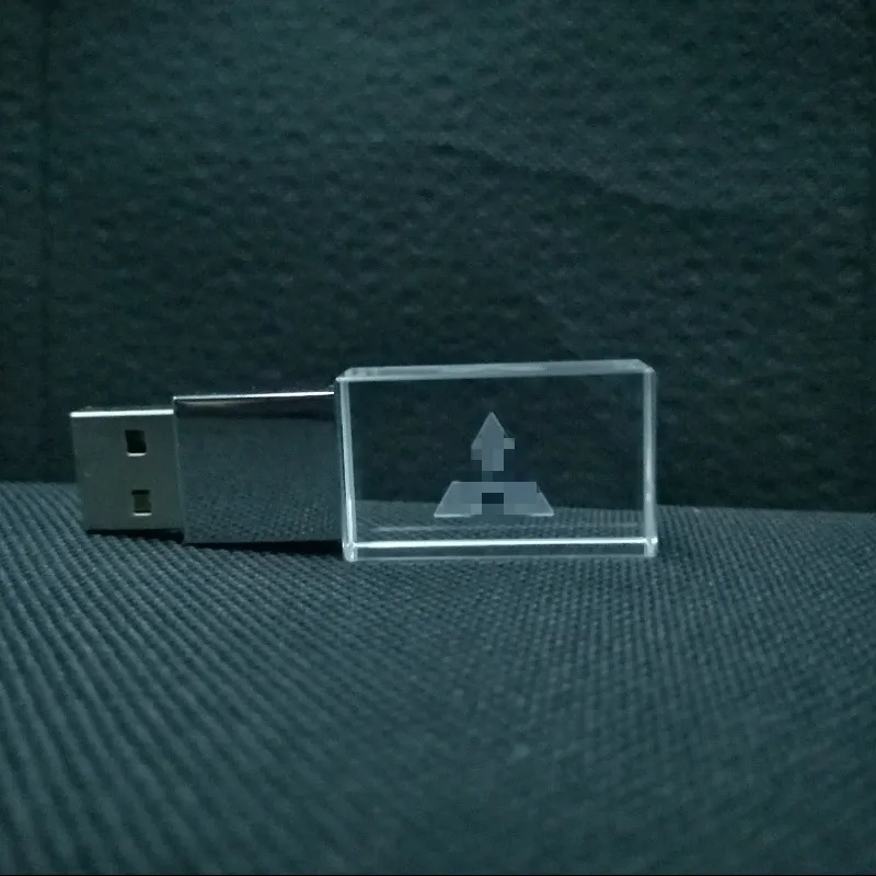 Металлический USB флеш накопитель MITSUBISHI crystal модель автомобильного ключа 4 ГБ 8 16 32