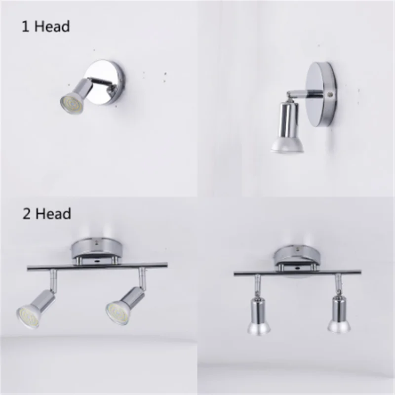 plug in sconce Adjustable Rotatable Kitchen Ceiling Lights Angle Bar Lamp GU10 LED Bulbs Showcase Wall Scones Living Room Cabinet Spot Lighting plug in wall lamp