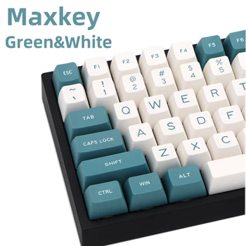 

MAXKEY GREEN&WHITE 134KEYS SA PROFILE KEYCAPS SET For Wired USB mechanical keyboard Cherry MX switch keycaps