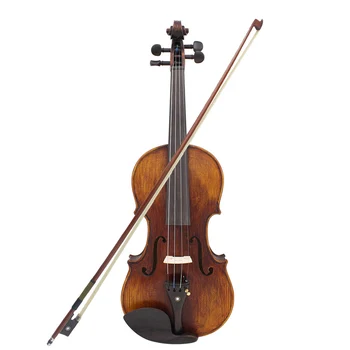 

High Quality 4/4 Full Size Handcrafted Solid Wood Acoustic Violin Fiddle with Carrying Case Tuner Shoulder Rest