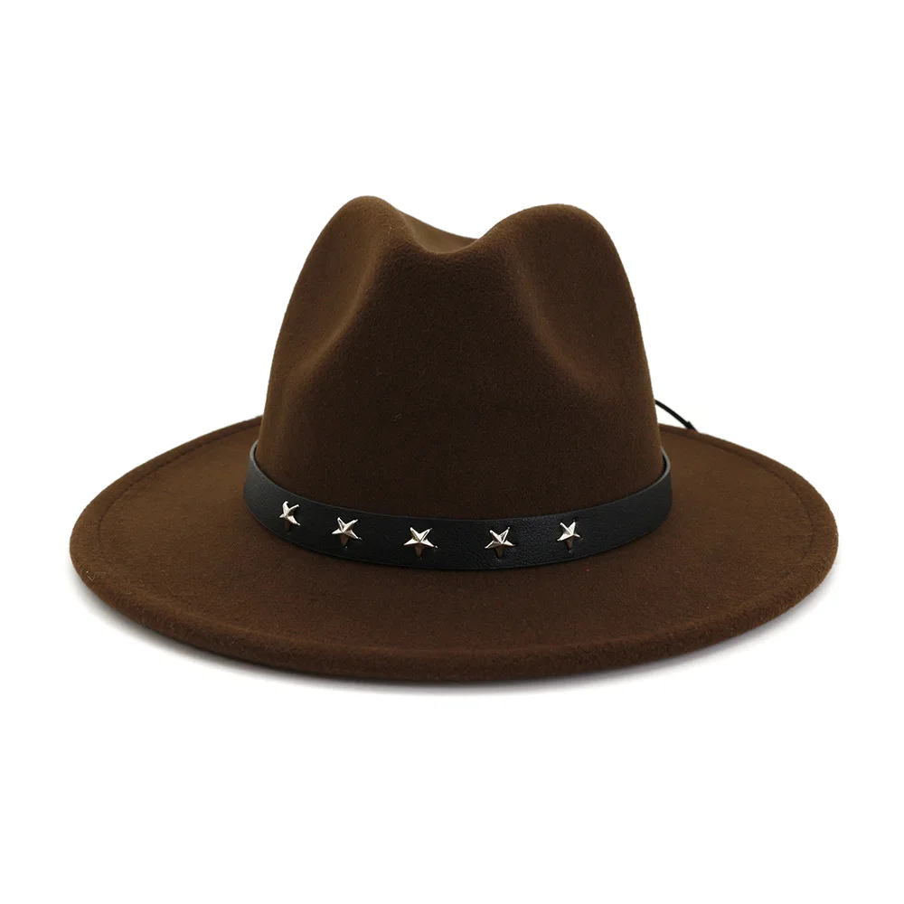 En riesgo playa Cien años HanXi gorro de lana para mujer, sombrero de vaquero de fieltro, clásico, de  ala plana, a la moda, de invierno|Sombreros de cowboy para hombres| -  AliExpress