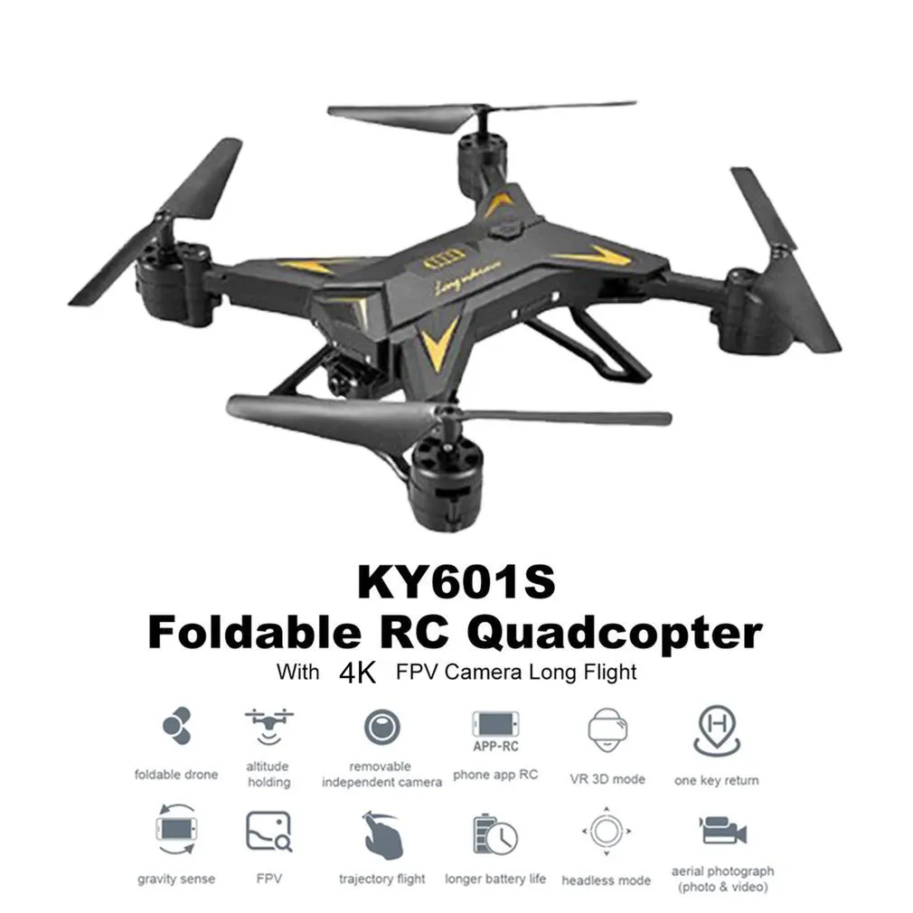 KY601S складной RC FPV, вертолет-Дрон с 4K HD камерой длинный Полет Высота удержания один ключ возврата RC самолет