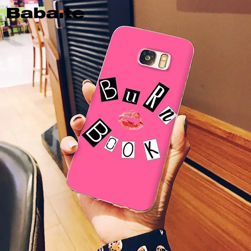 Babaite Burn Book Mean Girls Kiss Colorful Cute Phone Accessories Case for Samsung S9 S9 Plus S8 S8plus S7 S6 S5 Mobile Cases