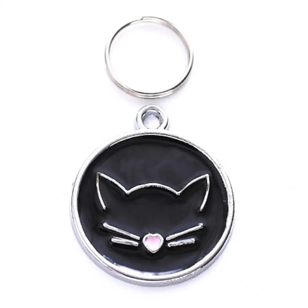 

2020 NEW Cat Face Zinc Alloy Pet ID Tag Identification Plate Mini Dog Cat ID Tag Collar Pendant Personalized Pet Accessories