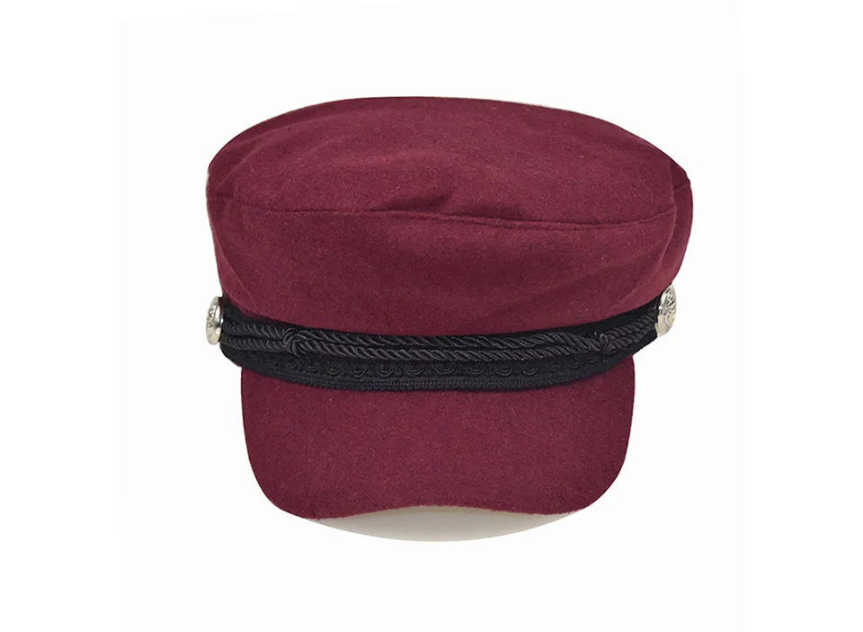 Зимняя женская шапка унисекс в Военном Стиле во французском стиле, Шерстяная кепка Baker's Boy, Кепка с плоским верхом для путешествий, Кепка для курсантов, бейсболки, черный с козырьком, шапка