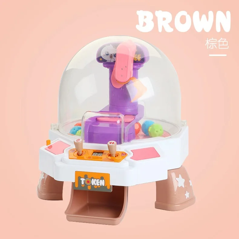 

Wen Sheng Ws5369 Children Catch Crane Machine Toy Mini Clip Doll Machine Small Game Console Coin Gashapon Machine