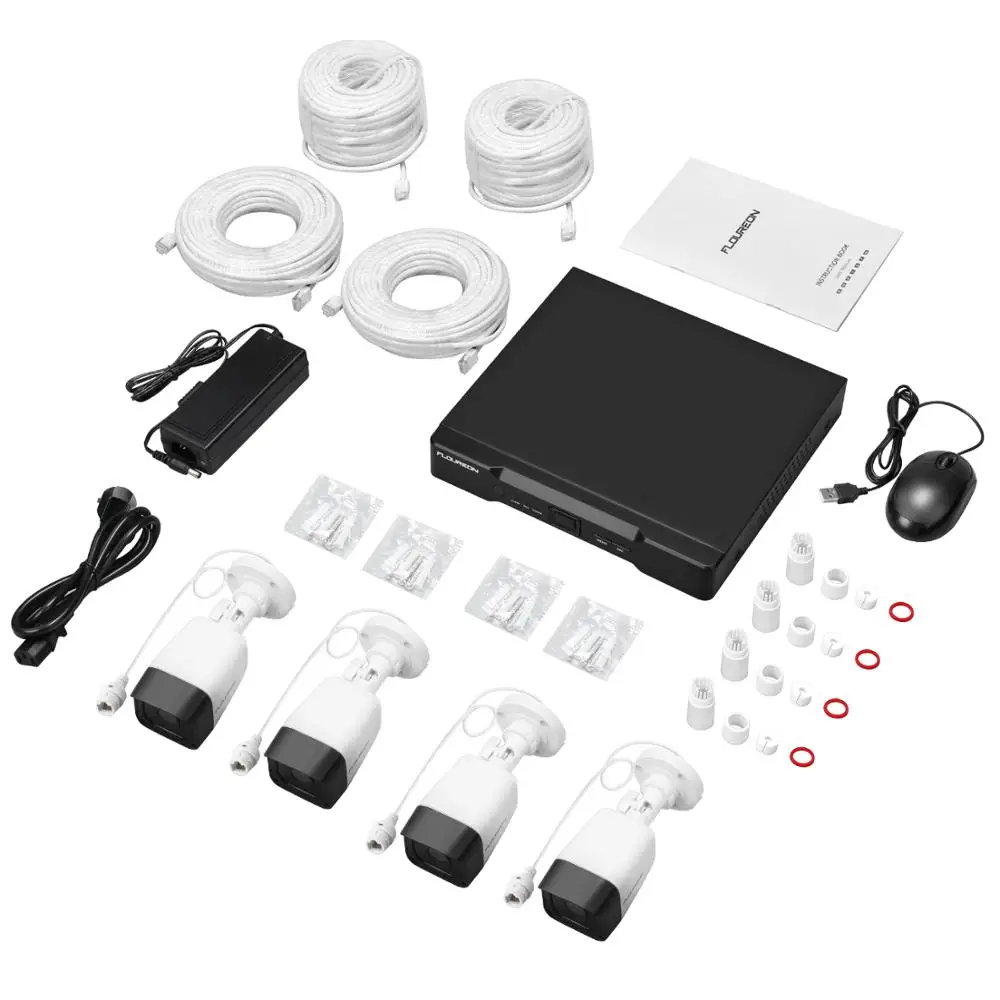 8CH 1080P XPOE рекордер H.265 камера безопасности цифровой видео наблюдения DVR 4 шт. всепогодный 2MP CCTV камера обнаружения человека