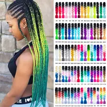 Синтетические плетеные волосы для женщин, огромные плетеные волосы, африканские волосы кроше для наращивания, высокотемпературное волокно 100 г/шт., 24 дюйма