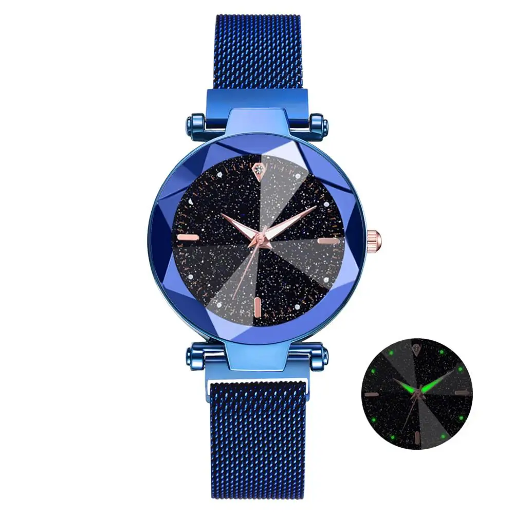 3270 Blue Женские Звездные часы роскошный Магнитный Звездный браслет с изображением неба модные бриллиантовые Женские кварцевые наручные часы Relogio Feminino - Цвет: 3270 Blue