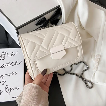 

Small PU Leather Flap Bags For Women 2020 Elegant Crossbody Shoulder Handbags Female Fashion Travel Chain Cross Body Bag