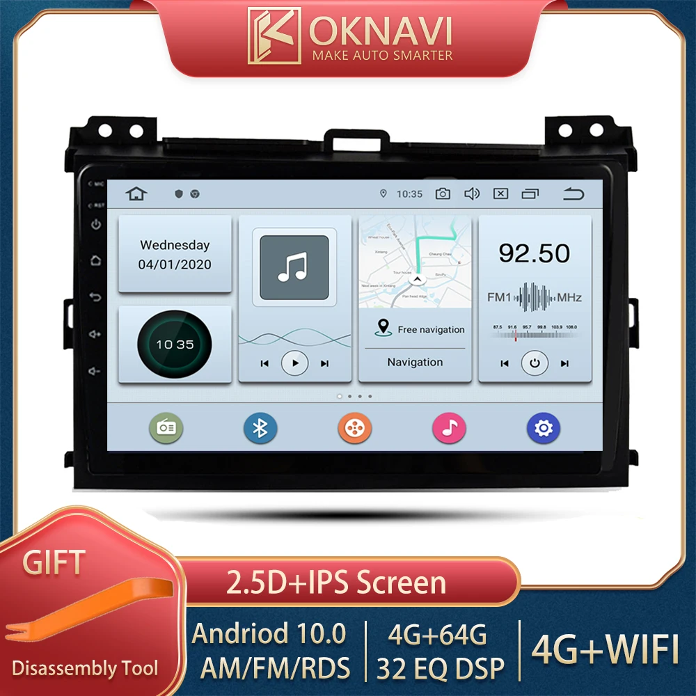 

Android 9.0 & 10.0 Car Radio Multimedia for Toyota Land Cruiser Prado 3 120 2004-2009 Autoradio Navigation GPS 4G+WiFi no DVD