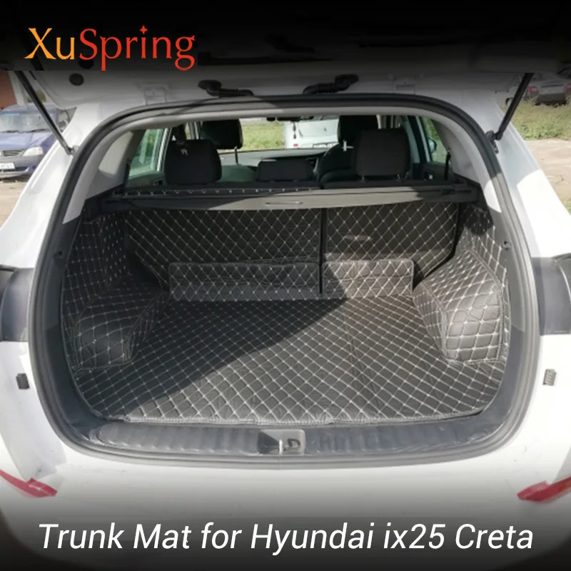 Задний коврик для багажника автомобиля Hyundai Creta ix25 2017 2018 2019 прочные ковры полное