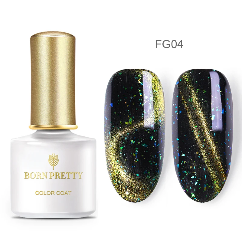 FG04 BORN PRETTY эффект кошачьих глаз Гель-лак для ногтей замочить от полупостоянного УФ светодиодный 5D Магнитный Гель-лак 6 мл 50 цветов DIY маникюр - Цвет: FG04