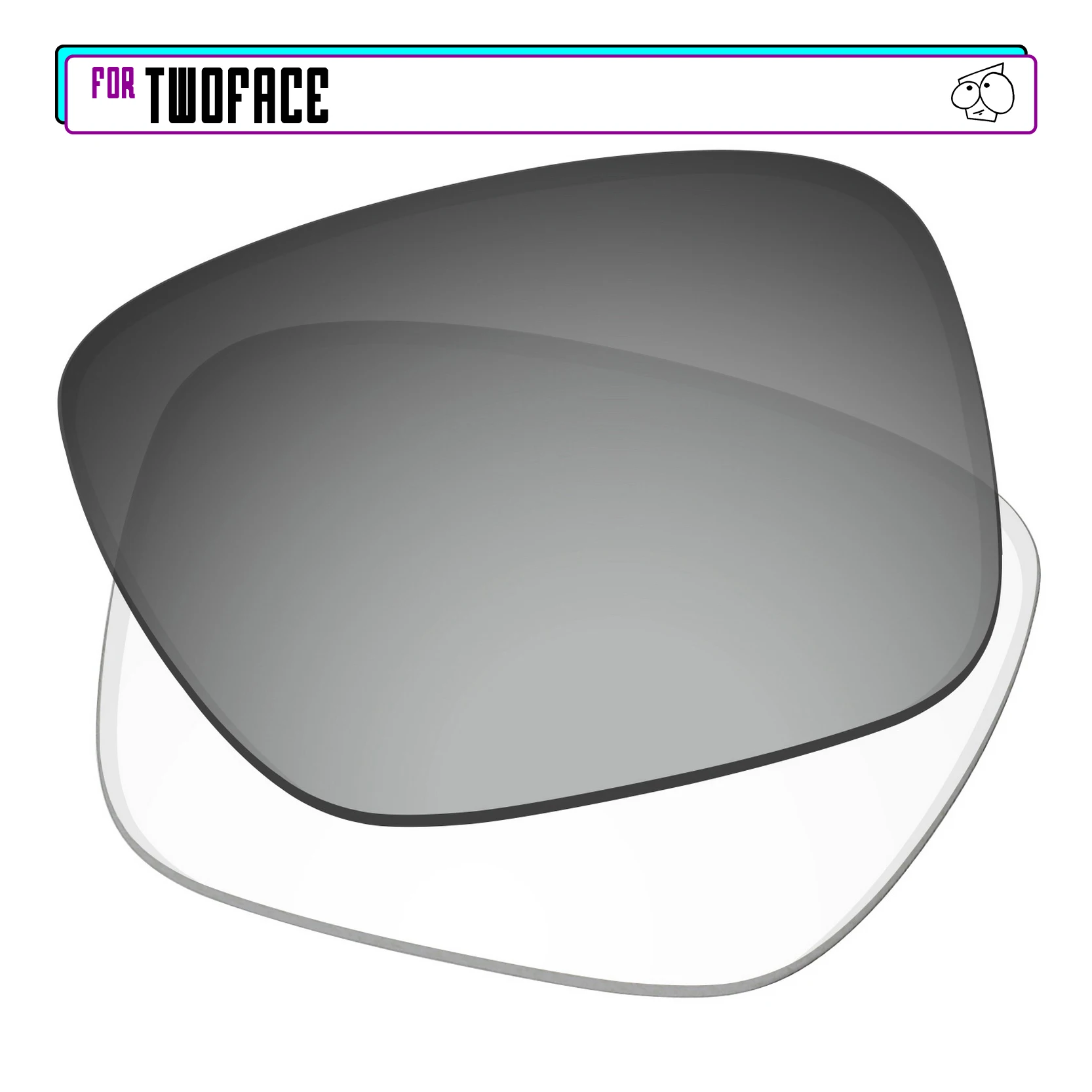 

EZReplace Polarized Replacement Lenses for - Oakley TwoFace Sunglasses - Eclipse Photochromic