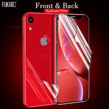 15D Передняя и задняя Гидрогелевая пленка для iPhone 7 8 6 6s Plus Защита экрана для iPhone X Xr Xs Max полная защитная пленка не стекло